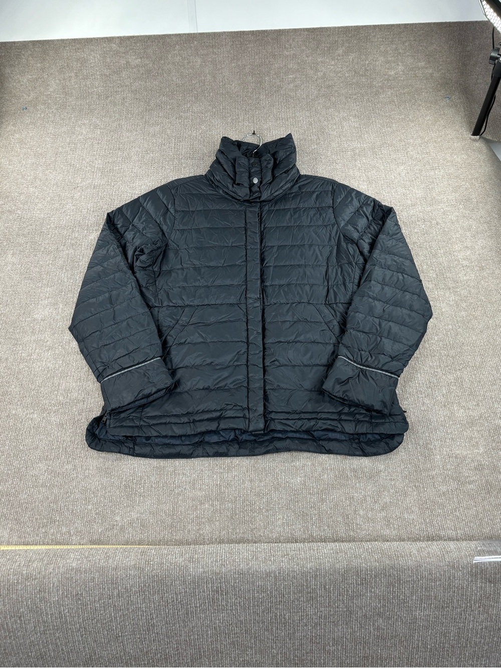 Mountain Hardware Women’s Large 650 Down Puffer Jacket Black Coat Q Shield